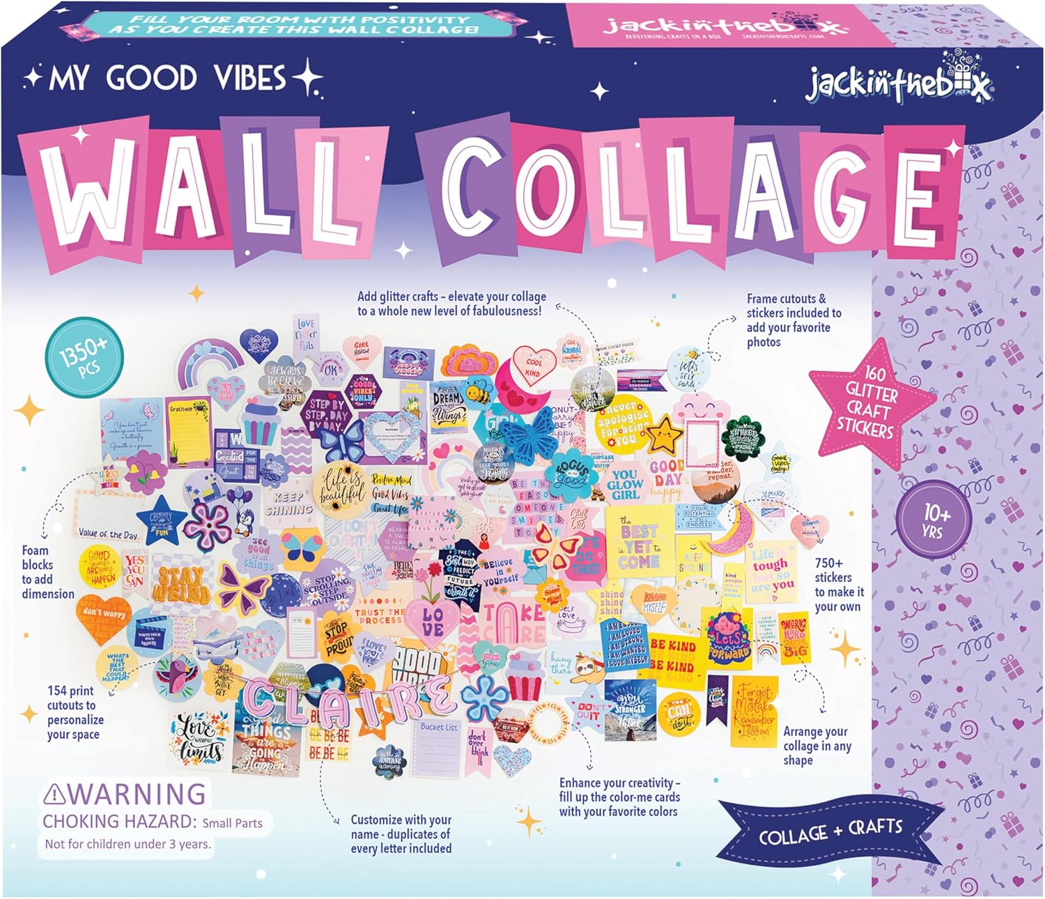 jackinthebox DIY Wall Collage Kit with Glitter... jackinthebox DIY Wall Collage Kit with Glitter...