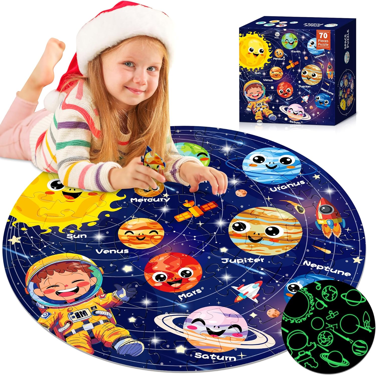 ZIZZ Puzzle for Kids Ages 4-6: Glow in The Dark... ZIZZ Puzzle for Kids Ages 4-6: Glow in The Dark...