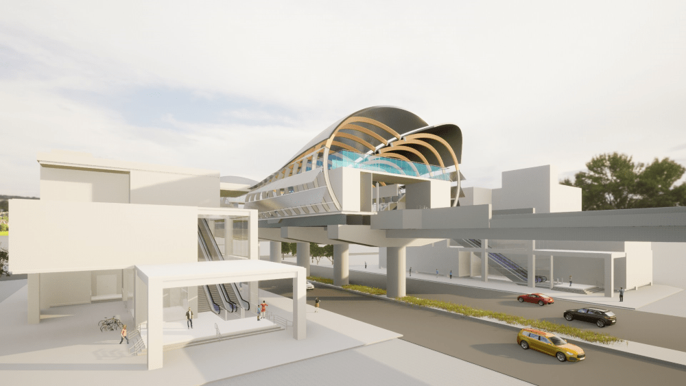 捷運三鶯線延伸八德段綜規報告過關 力拼2026動工 1 《圖說》三鶯線延伸桃園八德LB12a車站模擬圖。〈捷運局提供〉