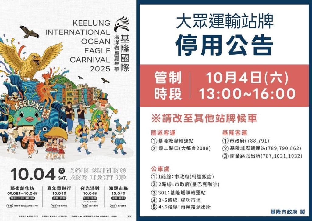 基隆盛事海洋老鷹嘉年華即將登場  管制封路基警宣導替代道路指引卡 18 %E5%85%AD 2