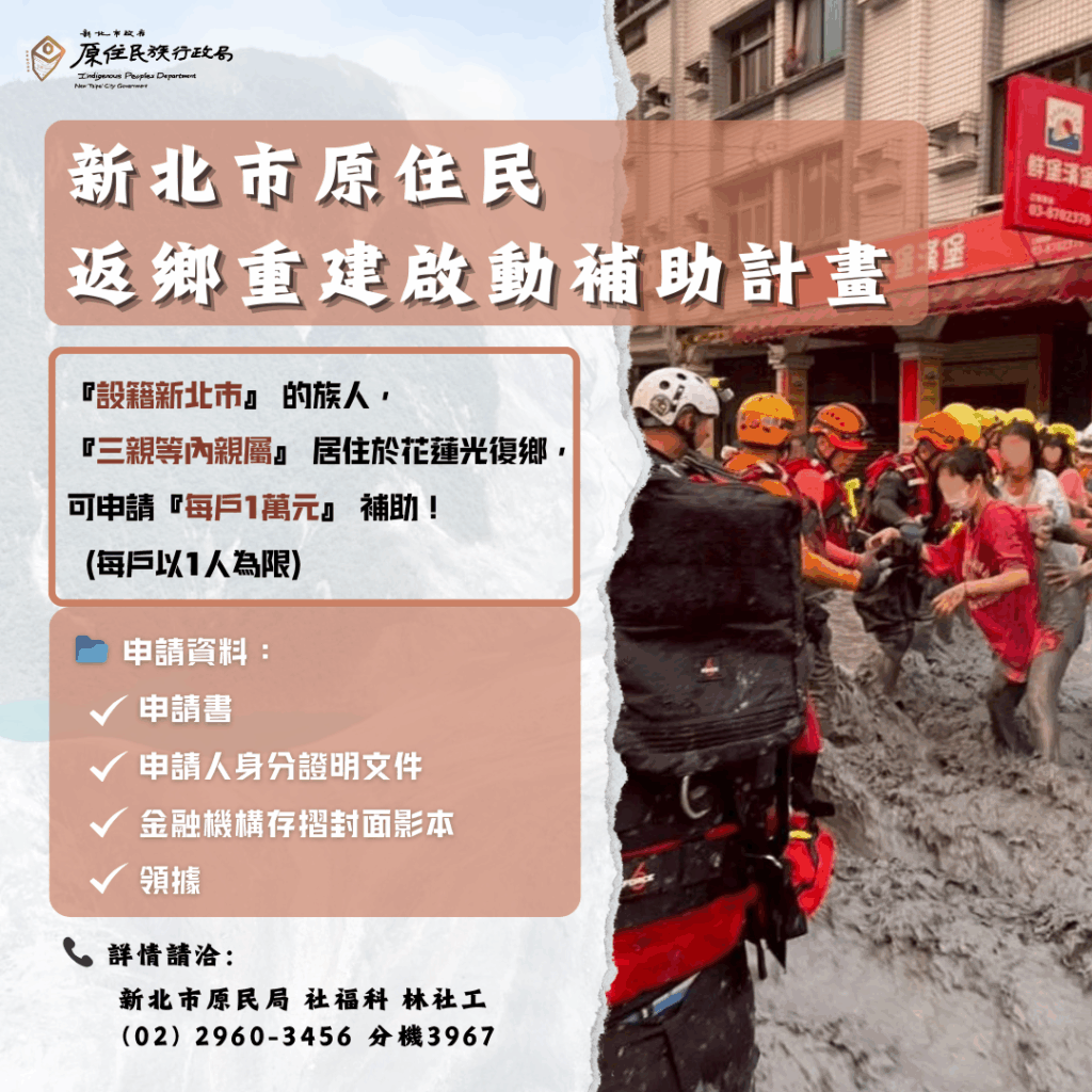 新北相挺!啟動返鄉重建補助 一萬元助族人回家救災 9 BlackandYellowDarkandBoldAfghanistanReliefInstagramPost3