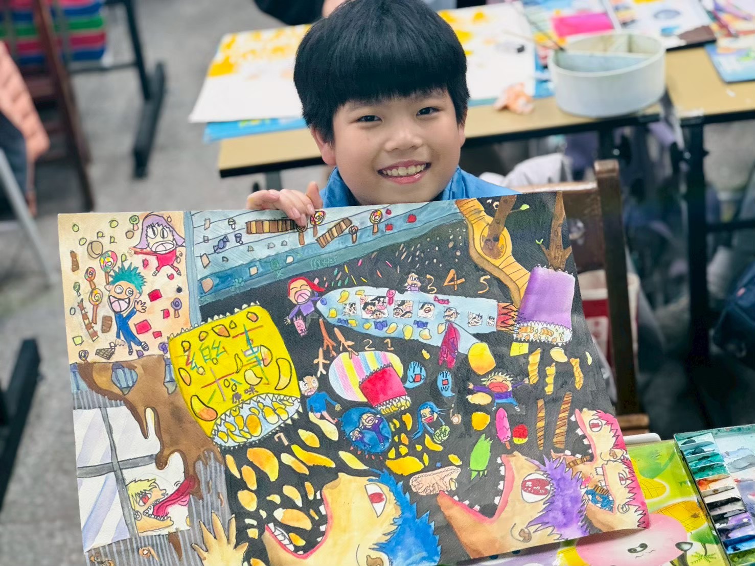 東信國小世界兒童畫展基隆市複選三特優表現亮眼 49 S 20750370