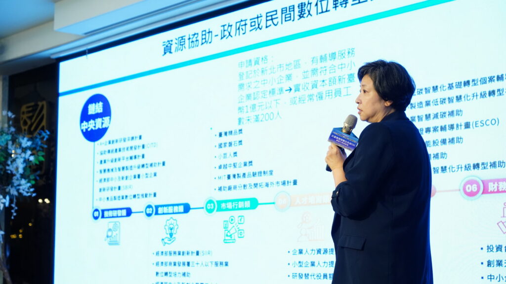 新北助攻中小企業數位轉型 說明會整合23家SI業者提供43項智慧方案 16 %E6%9C%AC%E6%AC%A1%E8%AA%AA%E6%98%8E%E6%9C%83%E6%B4%BB%E5%8B%95%E4%BB%A5%E5%B7%A5%E5%BB%A0%E7%94%9F%E7%94%A2%E8%BD%89%E5%9E%8B%E5%8F%8A%E4%BC%81%E6%A5%AD%E7%87%9F%E9%81%8B%E5%8D%87%E7%B4%9A%E5%85%A9%E5%A4%A7%E4%B8%BB%E9%A1%8C%E7%82%BA%E6%A0%B8%E5%BF%83%E7%8F%BE%E5%A0%B4%E5%B1%95%E7%A4%BA%E5%8C%85%E5%90%ABAIAgent%E6%99%BA%E6%85%A7%E8%A3%BD%E9%80%A0ERPMES%E6%95%B4%E5%90%88AI%E5%AE%A2%E6%9C%8D%E6%95%B8%E4%BD%8D%E8%A1%8C%E9%8A%B7%E8%83%BD%E6%BA%90%E7%AE%A1%E7%90%86%E5%8F%8A%E6%99%BA%E6%85%A7%E4%BE%9B%E6%87%89%E9%8F%88%E7%AD%89%E6%87%89%E7%94%A8%E6%96%B9%E6%A1%88 1024x576 1