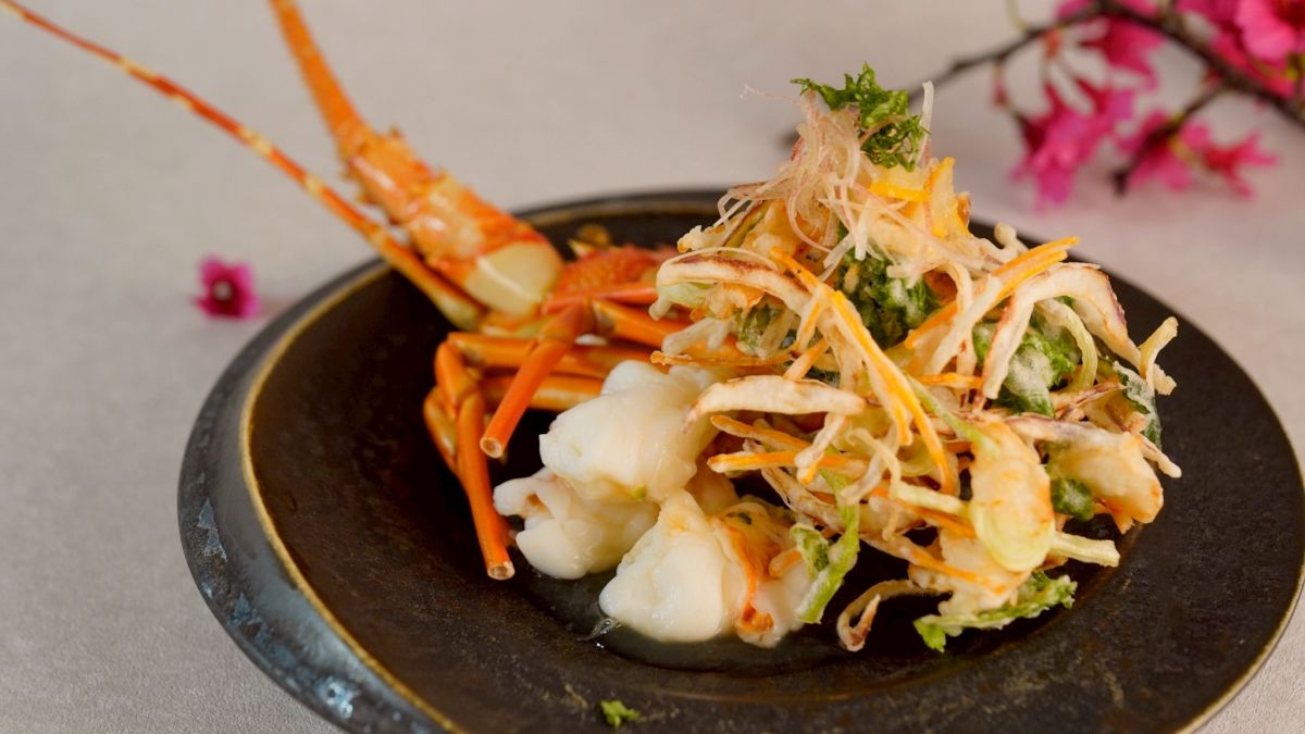 懂吃老饕必修課!莞固和食還原正統關西「春懷石」 八道菜序演繹一期一會的極致旨味 圖/伊勢龍蝦的緊實Q彈精準擊中老饕的味蕾,將春季海鮮清雅卻又深邃的旨味發揮得淋漓盡致。(莞固和食 提供)