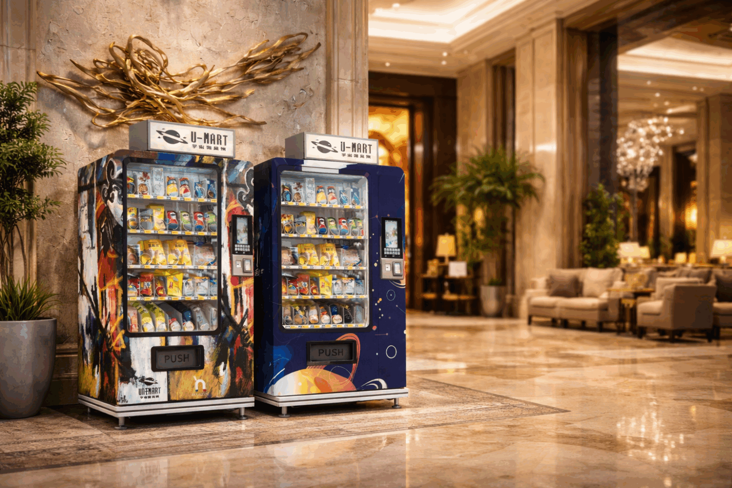 皇上聯創智販新美學策略 「宇宙雜貨機」引領場域服務轉型 藝術美學進駐飯店,與台灣新銳藝術家的跨界聯名,提升場域質感與服務(圖/皇上聯創提供)