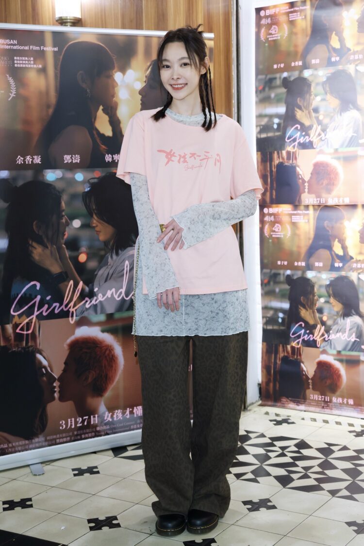 導演徐欣羨、台灣演員韓寧、陳孟琪、及澳門新秀劉漪琳 跨海譜寫女性戀曲 「女孩不平凡」 澳門新秀劉漪琳首次來台為電影「女孩不平凡」展開宣傳工作。(圖/東哥 攝)