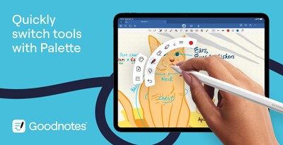 Goodnotes 針對 Apple Pencil Pro 推出全新功能,包括面板(Palette)和動態墨水(Dynamic Ink) Goodnotes 針對 Apple Pencil Pro 推出全新功能,包括面板(Palette)和動態墨水(Dynamic Ink)