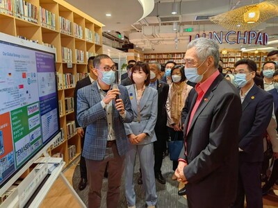 百吉生物向新加坡總理李顯龍及部長一行等領導詳細匯報企業發展情況 百吉生物向新加坡總理李顯龍及部長一行等領導詳細匯報企業發展情況