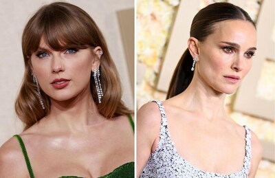 Taylor Swift 和 Natalie Portman 在 2024 年金球獎頒獎典禮上佩戴 De Beers 珠寶綻放光彩 Taylor Swift 和 Natalie Portman 在 2024 年金球獎頒獎典禮上佩戴 De Beers 珠寶綻放光彩