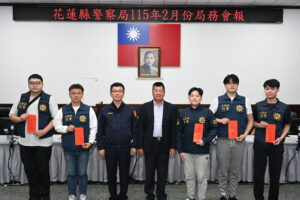 花蓮縣警察局115年2月份局務會報 警友會頒發破案獎金 表揚員警優異表現 31 二 1