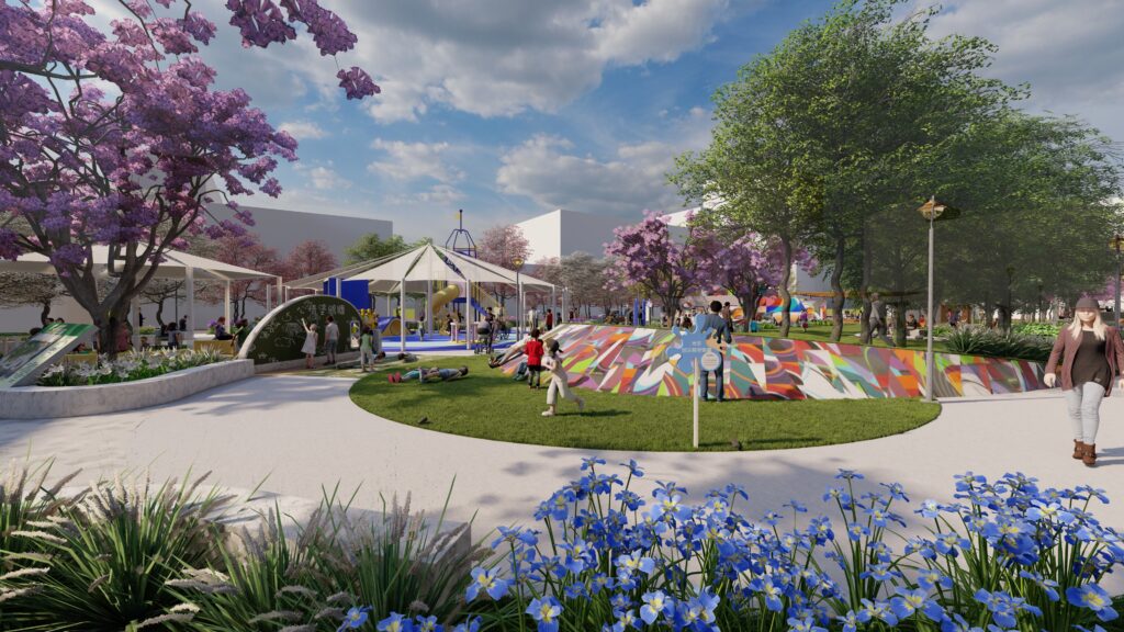 台中首座塗鴉主題公園 中央市場舊址「菜奇鴉公園」開工 4 02 市府建設局投入3 500萬元推動公園開闢工程已於115年3月開工