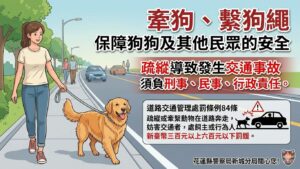新城警加強宣導寵物繫繩 保障用路安全防事故 59 一 2