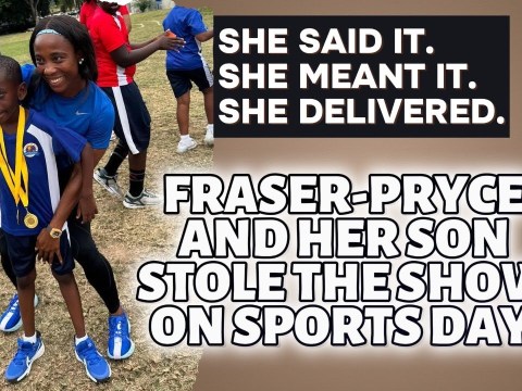 BIG WIN! Shelly-Ann Fraser-Pryce made a promise—and delivered. BIG WIN! Shelly-Ann Fraser-Pryce made a promise—and delivered.