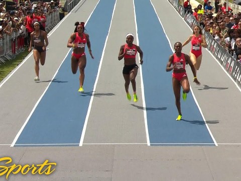 Favour Ofili breaks world record in the women's 150m in Atlanta | NBC Sports Favour Ofili breaks world record in the women's 150m in Atlanta | NBC Sports