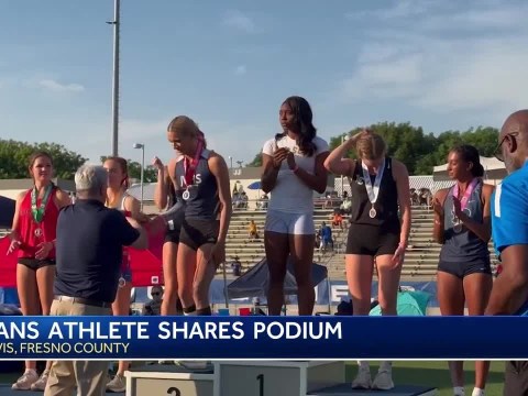 Trans athlete AB Hernandez shares podium after wins at track and field championships Trans athlete AB Hernandez shares podium after wins at track and field championships