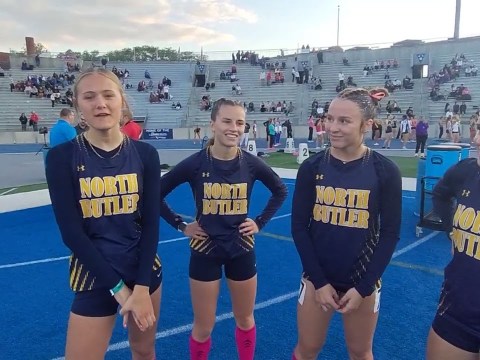 2025 Iowa State Track and Field – North Butler Girls Shuttle Hurdle Relay 2025 Iowa State Track and Field – North Butler Girls Shuttle Hurdle Relay