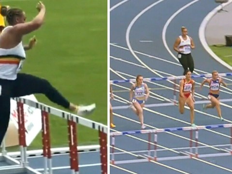 Belgian shot putter goes viral running hurdles to save team from disqualification Belgian shot putter goes viral running hurdles to save team from disqualification