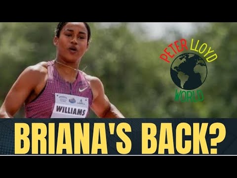 BRIANA WILLIAMS JAMAICA OLYMPIC GOLD MEDALIST WINS HER 100M SEASON OPENER. SO BRIANA'S BACK? BRIANA WILLIAMS JAMAICA OLYMPIC GOLD MEDALIST WINS HER 100M SEASON OPENER. SO BRIANA'S BACK?