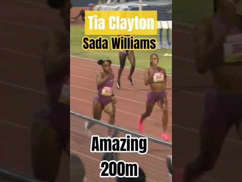 Tia CLAYTON and Sada WILLIAMS Fierce 200m Battle Results in Huge Personal Best #short #jaydublow Tia CLAYTON and Sada WILLIAMS Fierce 200m Battle Results in Huge Personal Best #short #jaydublow