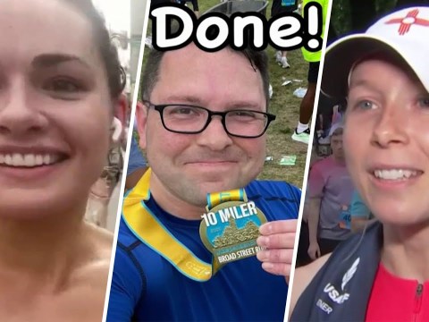 Brenna Weick, Matt DeLucia and winner Amber Zimmerman complete 2025 Broad Street Run Brenna Weick, Matt DeLucia and winner Amber Zimmerman complete 2025 Broad Street Run