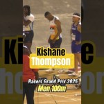 Kishane Thompson Explodes At The Racers Grand Prix 2025 Men 100m Final #short #jaydublowsports Kishane Thompson Explodes At The Racers Grand Prix 2025 Men 100m Final #short #jaydublowsports