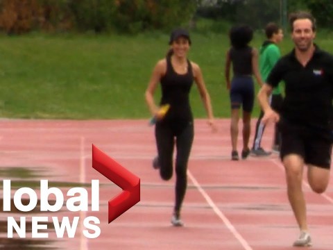 Global News Weekend competes in a track and field showdown Global News Weekend competes in a track and field showdown