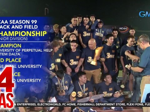 Jose Rizal University, champion sa NCAA Season 99 Track and Field Senior Division | 24 Oras Jose Rizal University, champion sa NCAA Season 99 Track and Field Senior Division | 24 Oras