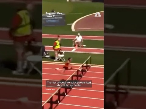 Oregon high schooler stumbles and somersaults for first place in track and field event Oregon high schooler stumbles and somersaults for first place in track and field event