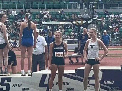 Girls' track and field athletes don't stand on podium next to trans athlete at Oregon state champion Girls' track and field athletes don't stand on podium next to trans athlete at Oregon state champion