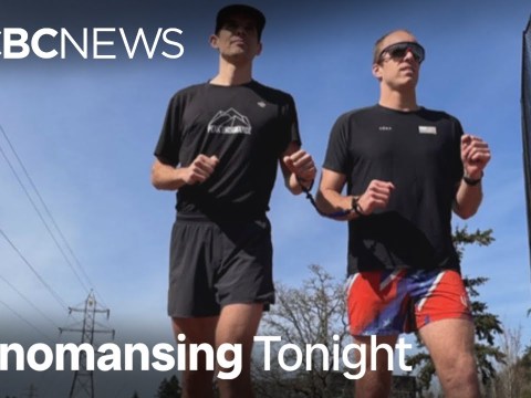 Canadian competes alongside a blind U.S. runner at the Boston Marathon | Hanomansing Tonight Canadian competes alongside a blind U.S. runner at the Boston Marathon | Hanomansing Tonight