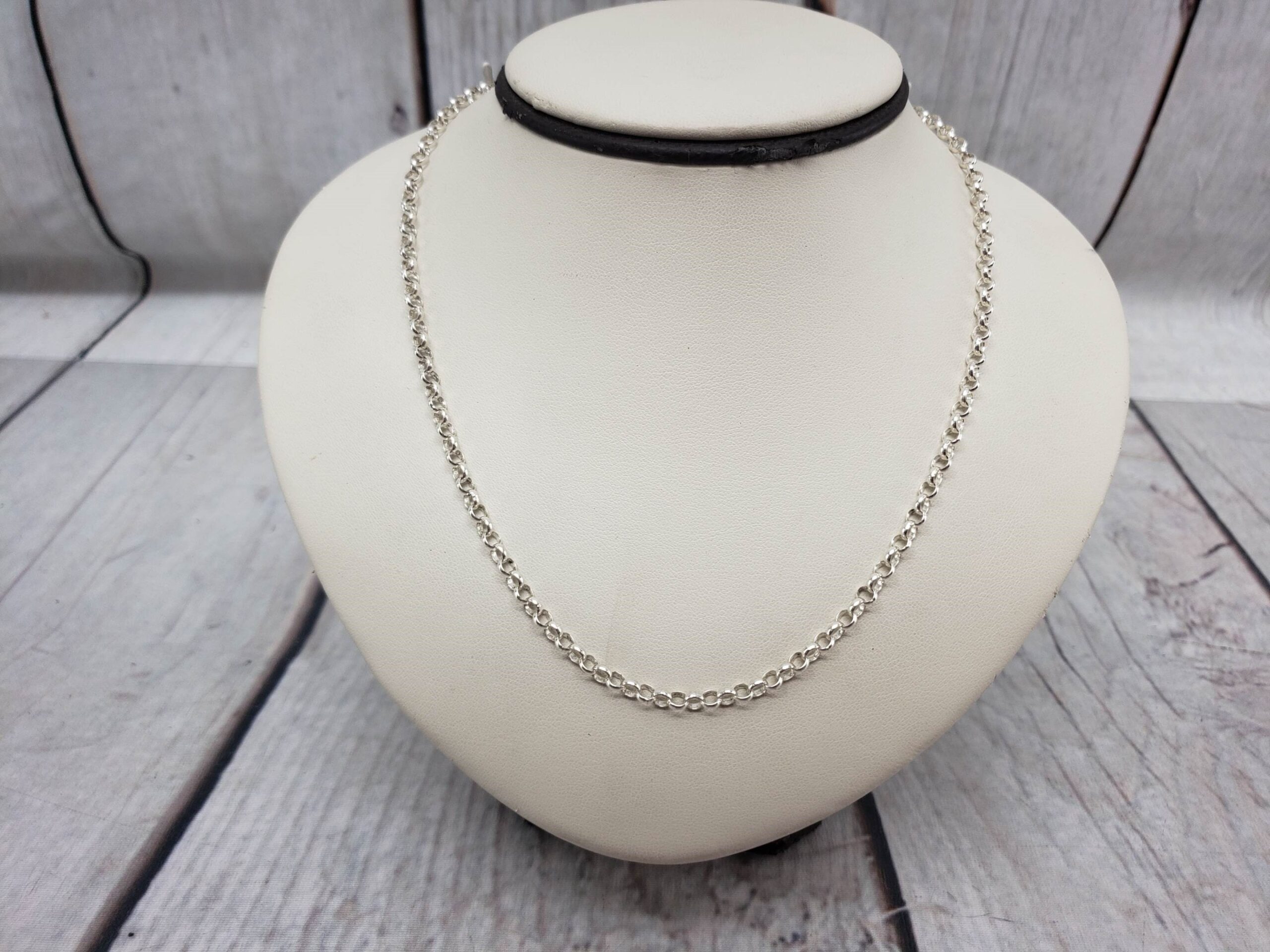 Necklace SS Women 18″ Cable Chain, 6.06DWT .925 Sterling Silver