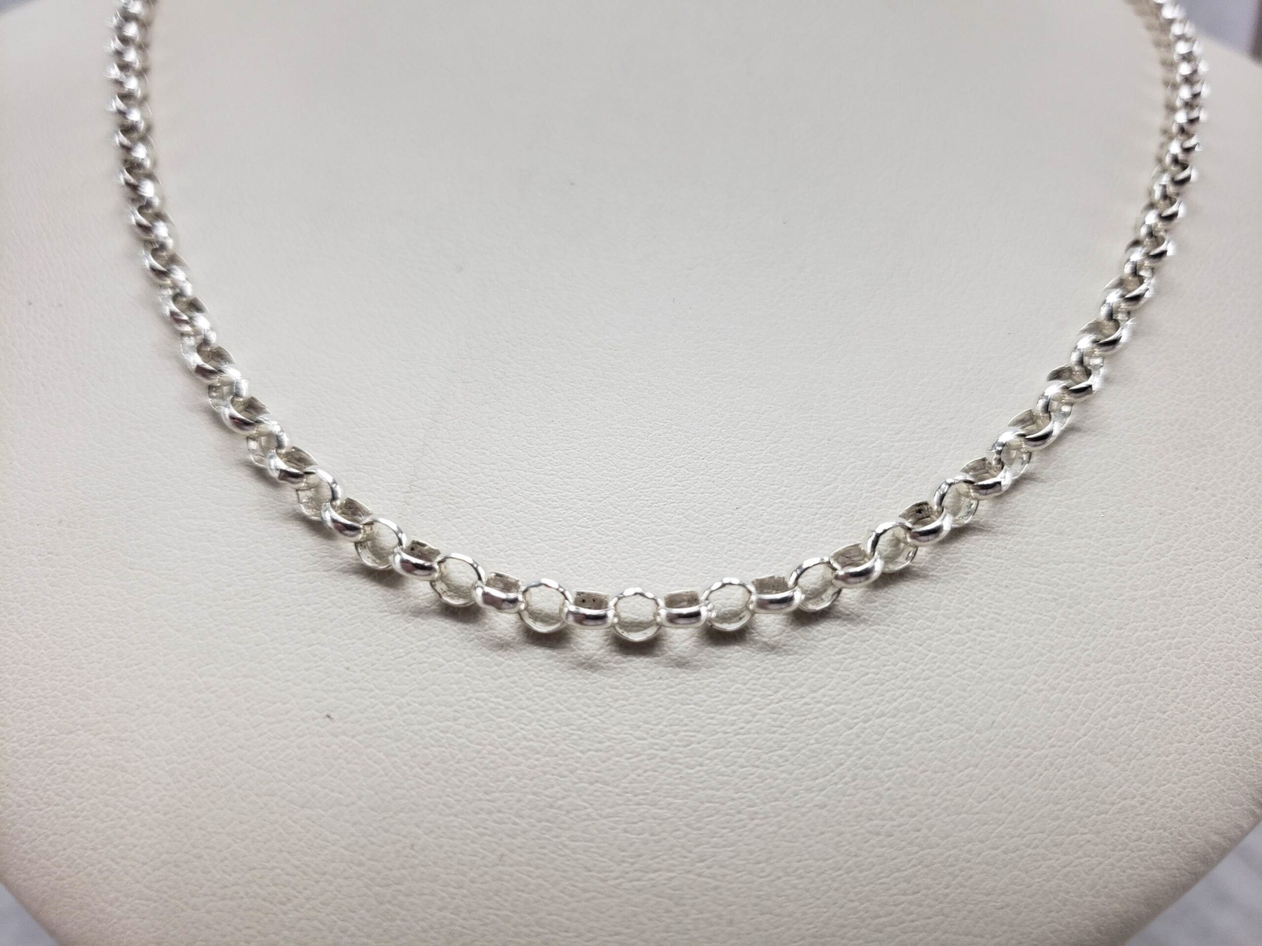 Necklace SS Women 18″ Cable Chain, 6.06DWT .925 Sterling Silver