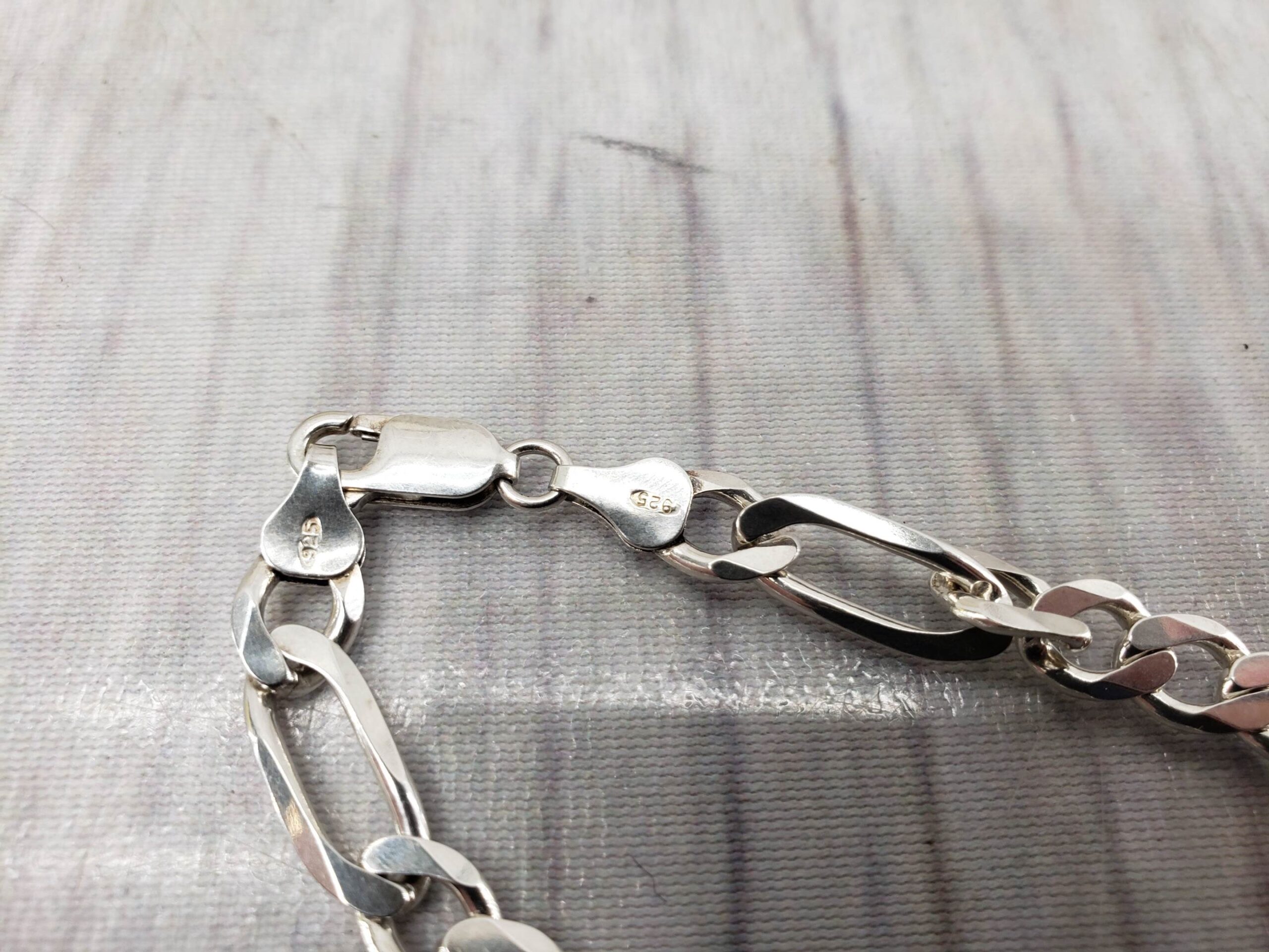 Necklace SS Unisex 16″ Figaro Chain, 15.4DWT .925 Sterling Silver