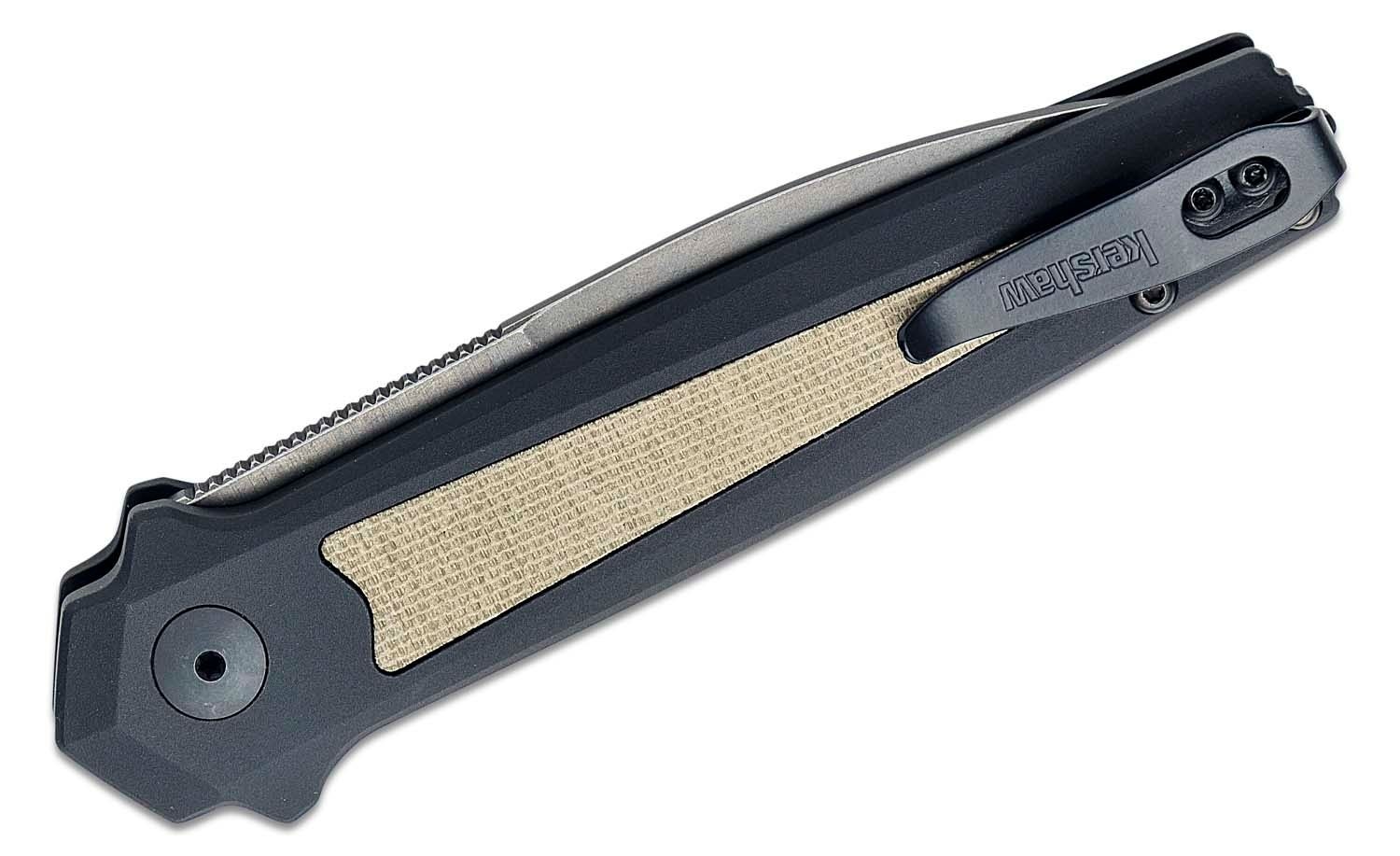 Kershaw 7950 Launch 15 AUTO Folding Knife 3.5″ CPM-MagnaCut BlackWashed Spear Point Blade