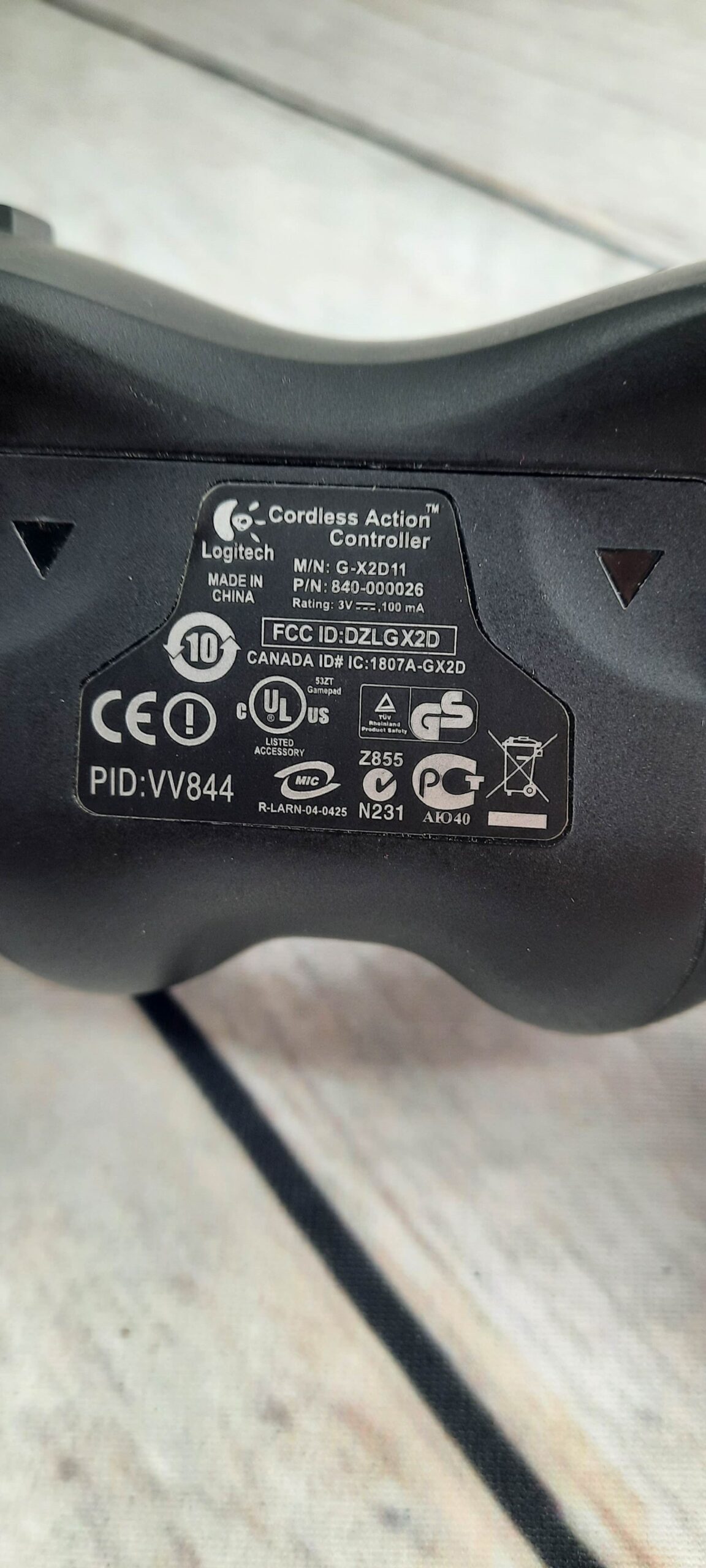 Logitech G-X2D11 PS2 Cordless Action Controller [NO DONGLE] TESTED