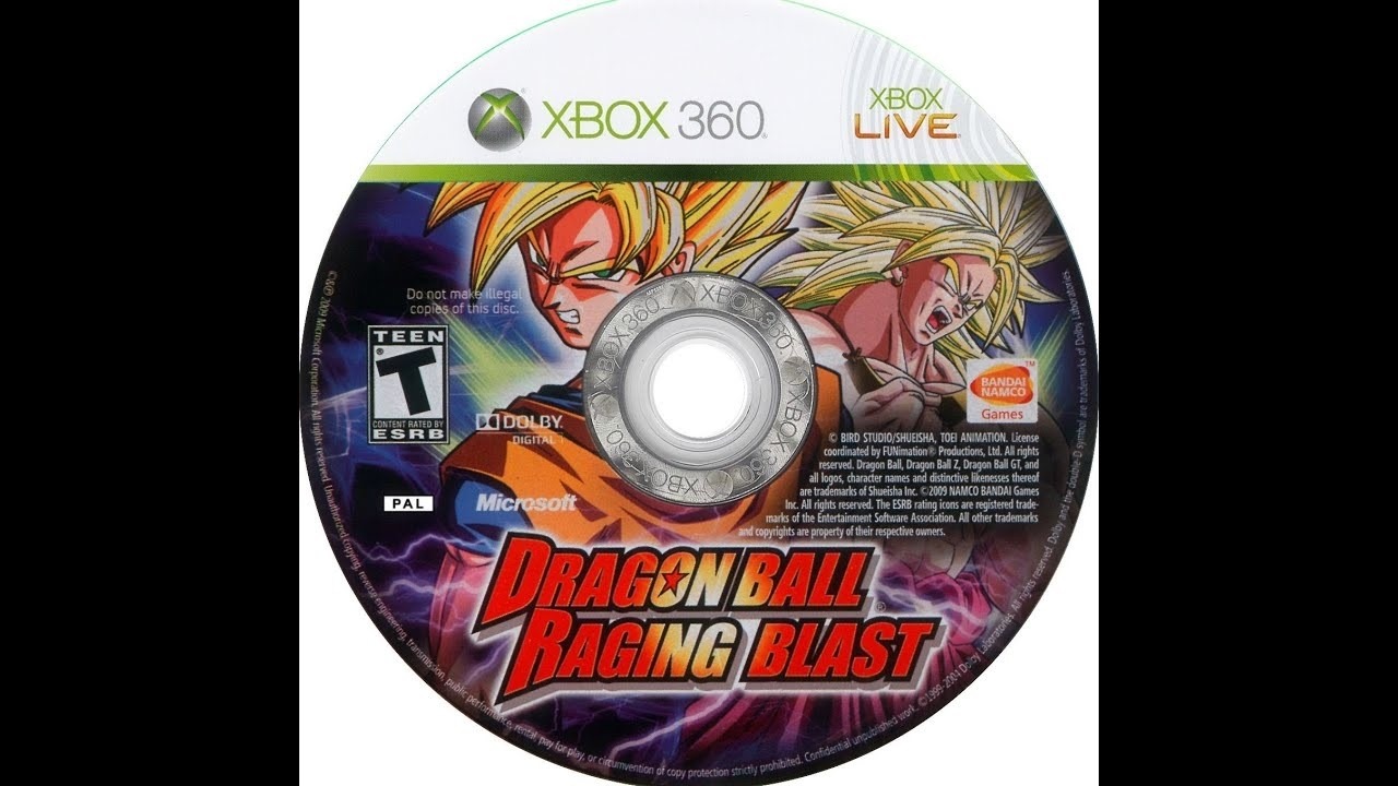 Microsoft Dragonball Raging Blast *Disk Only* Xbox 360 Games Games