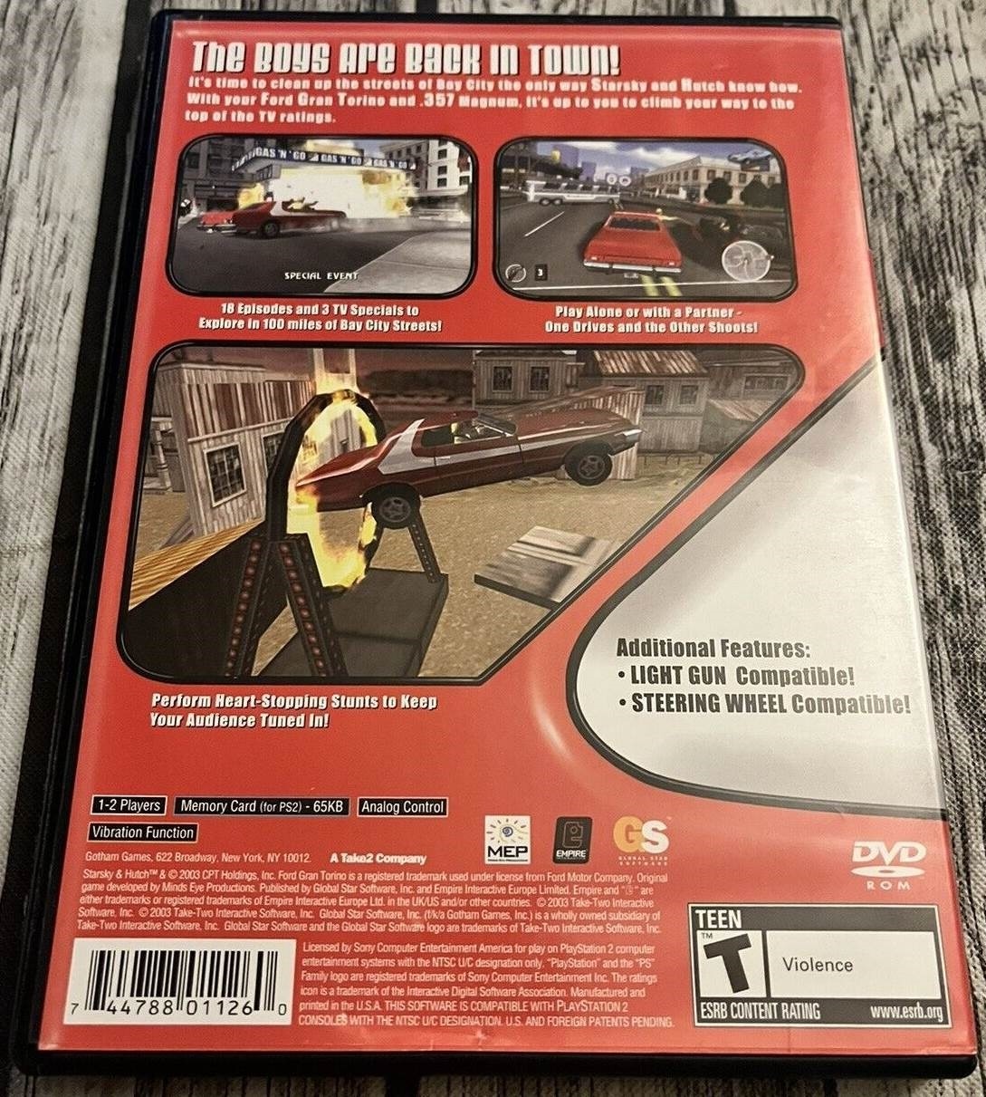 Starsky and Hutch *CIB* Sony PS2 Games
