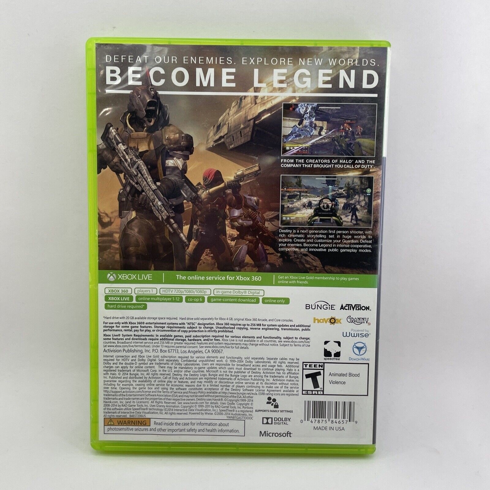 Microsoft XBox 360 Destiny Xbox 360 Games Games