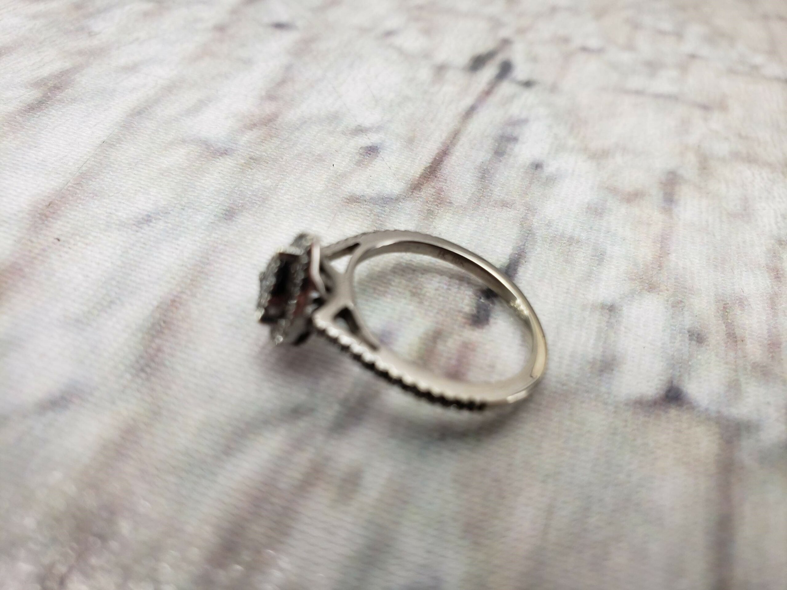 Ring WG Youth Sz 4 1.3DWT 10k White Gold, Covered in Round Cut Diamonds