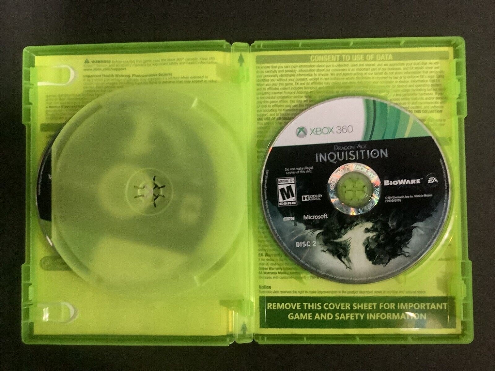 Microsoft XBox 360 Dragon Age: Inquisition *No Manual* Xbox 360 Games Games