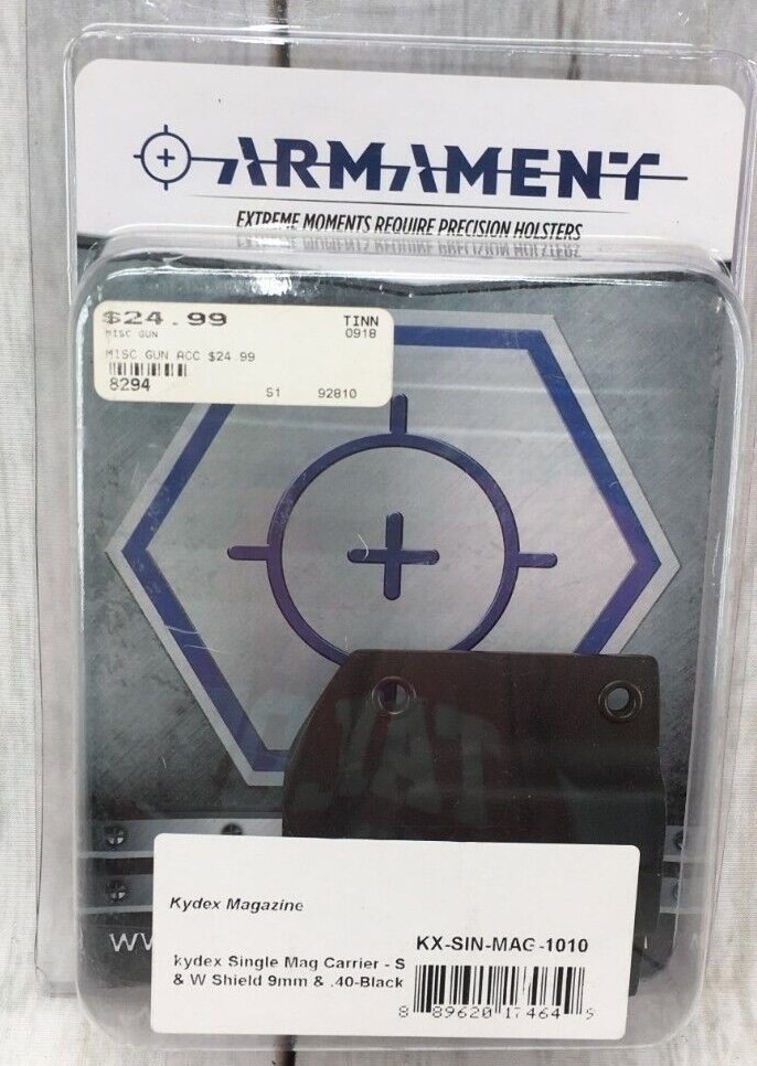 Kydex Magazine Single Mag Carrier S&W Shield 9mm & .40Cal Magazine Carrier