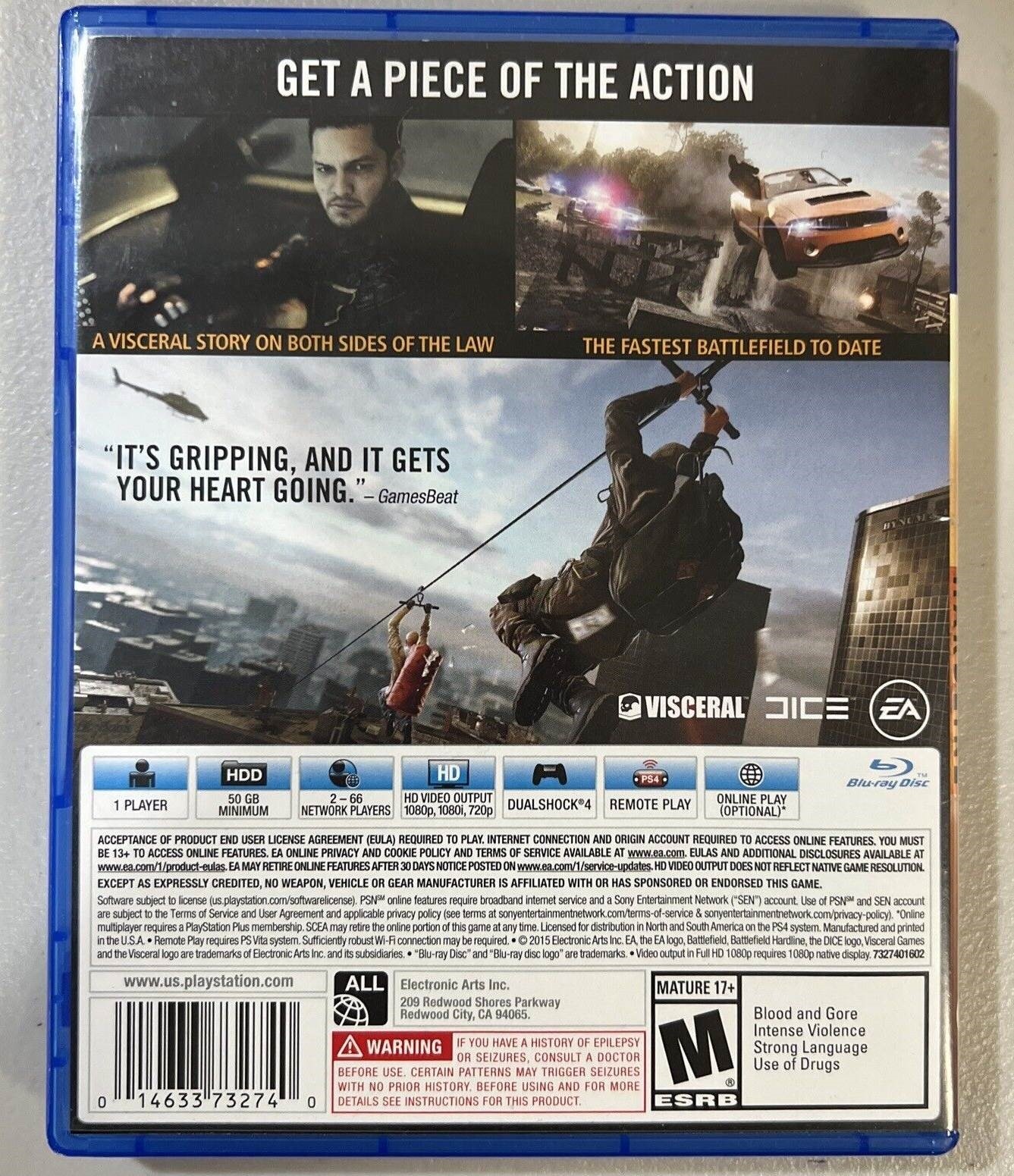 Battlefield Hardline *CIB* PS4 / Playstation 4 Games Games