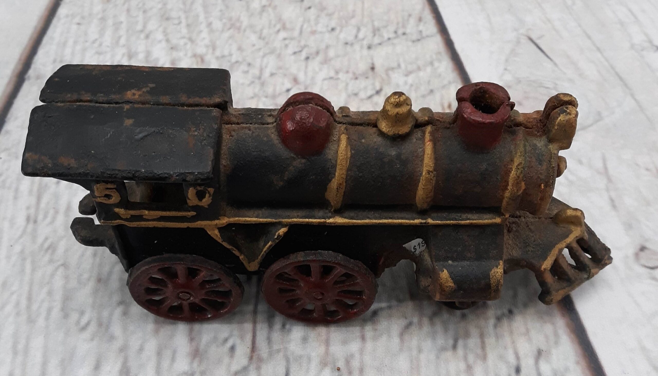 Vintage Cast Iron TROLLEY Street Car 14 Painted Metal Toy Figure Collectible