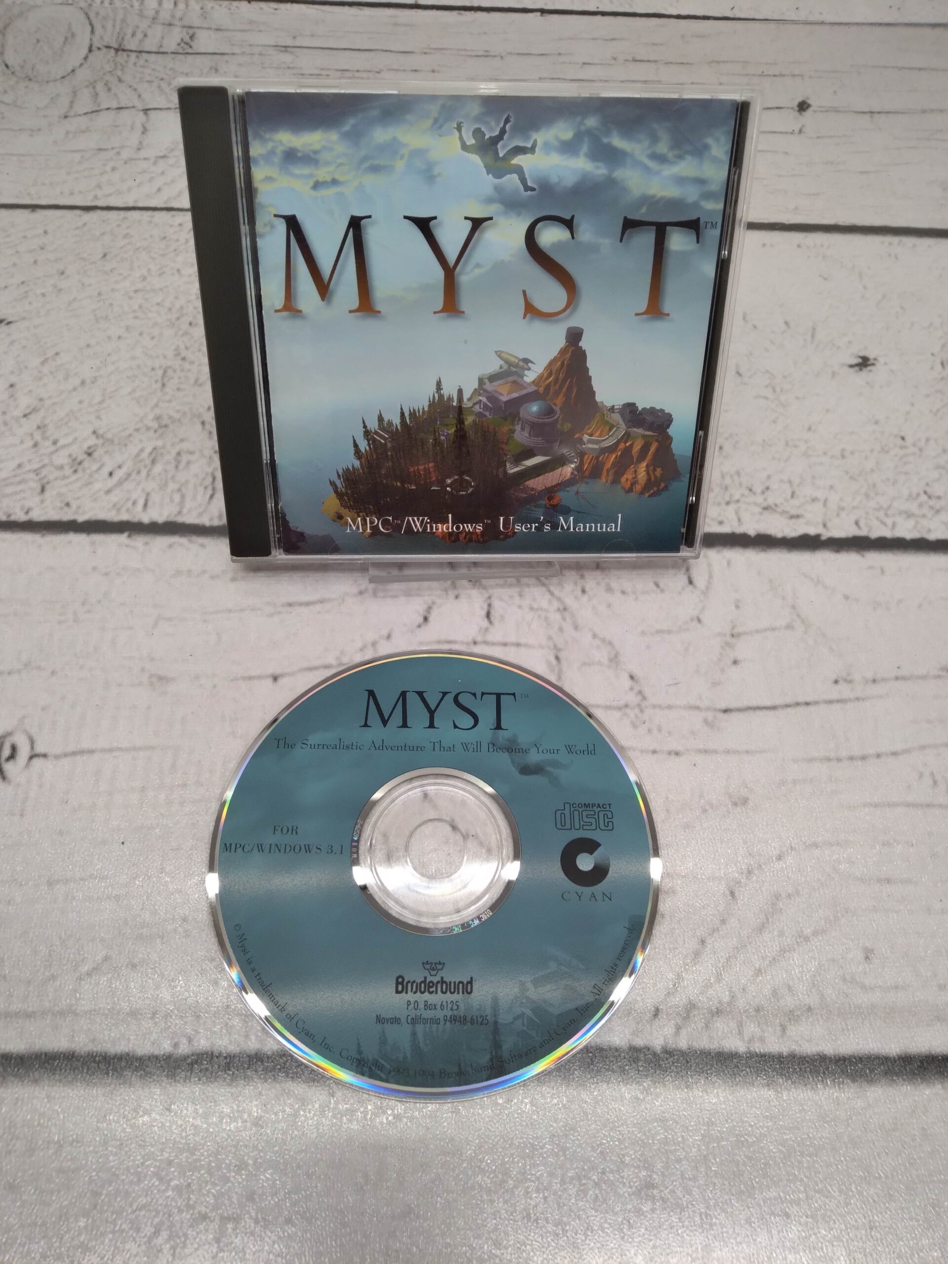 Myst Windows User Manual The Surrealistic Adventure PC Game 1994 CD ROM w Insert