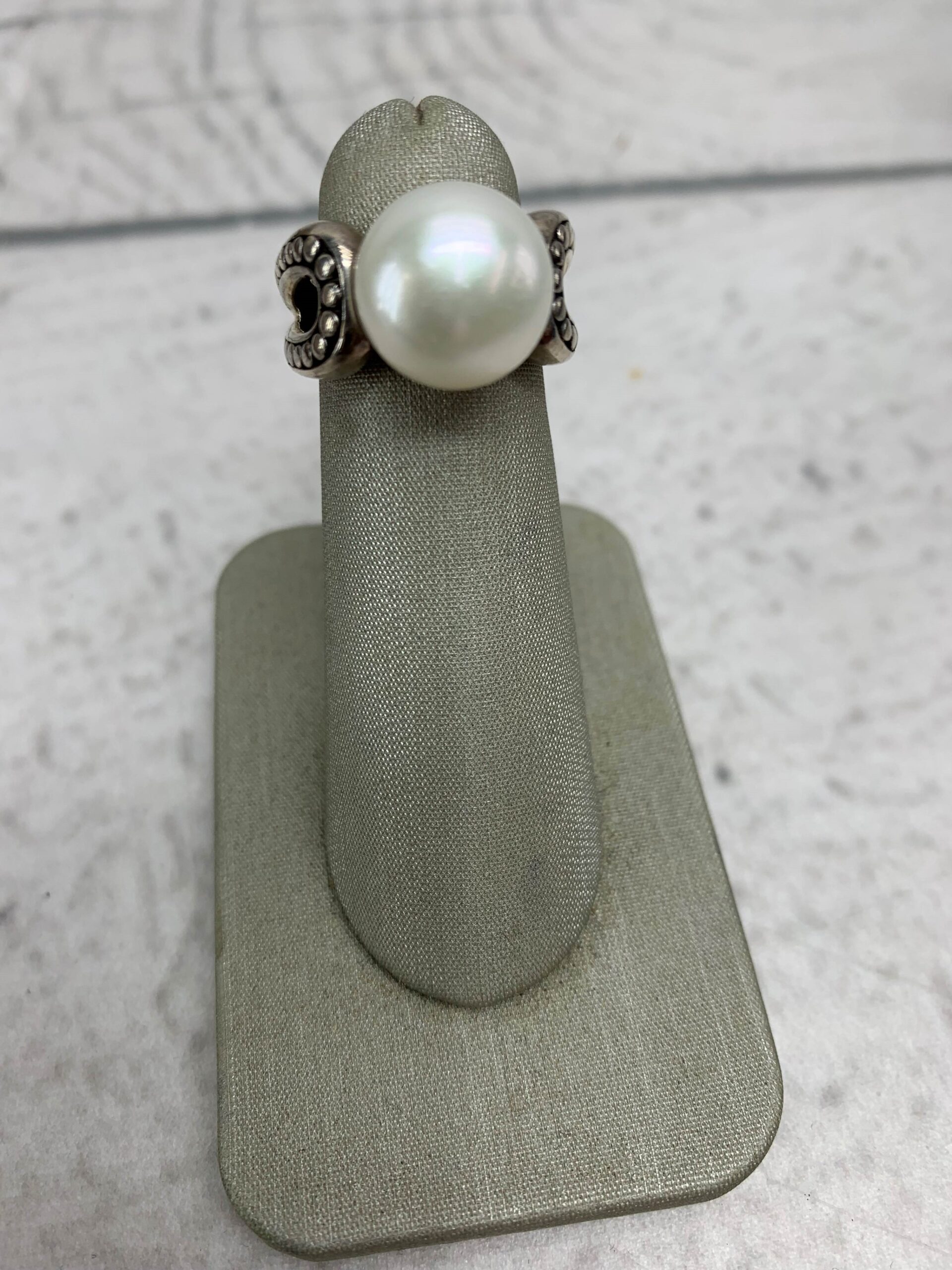 Ring SS Women Sz 5 5.14DWT .925 Sterling Silver, Pearl or Synthetic Pearl