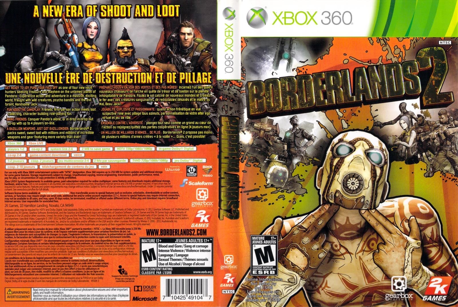 Microsoft Borderlands 2 Xbox 360 Games Games