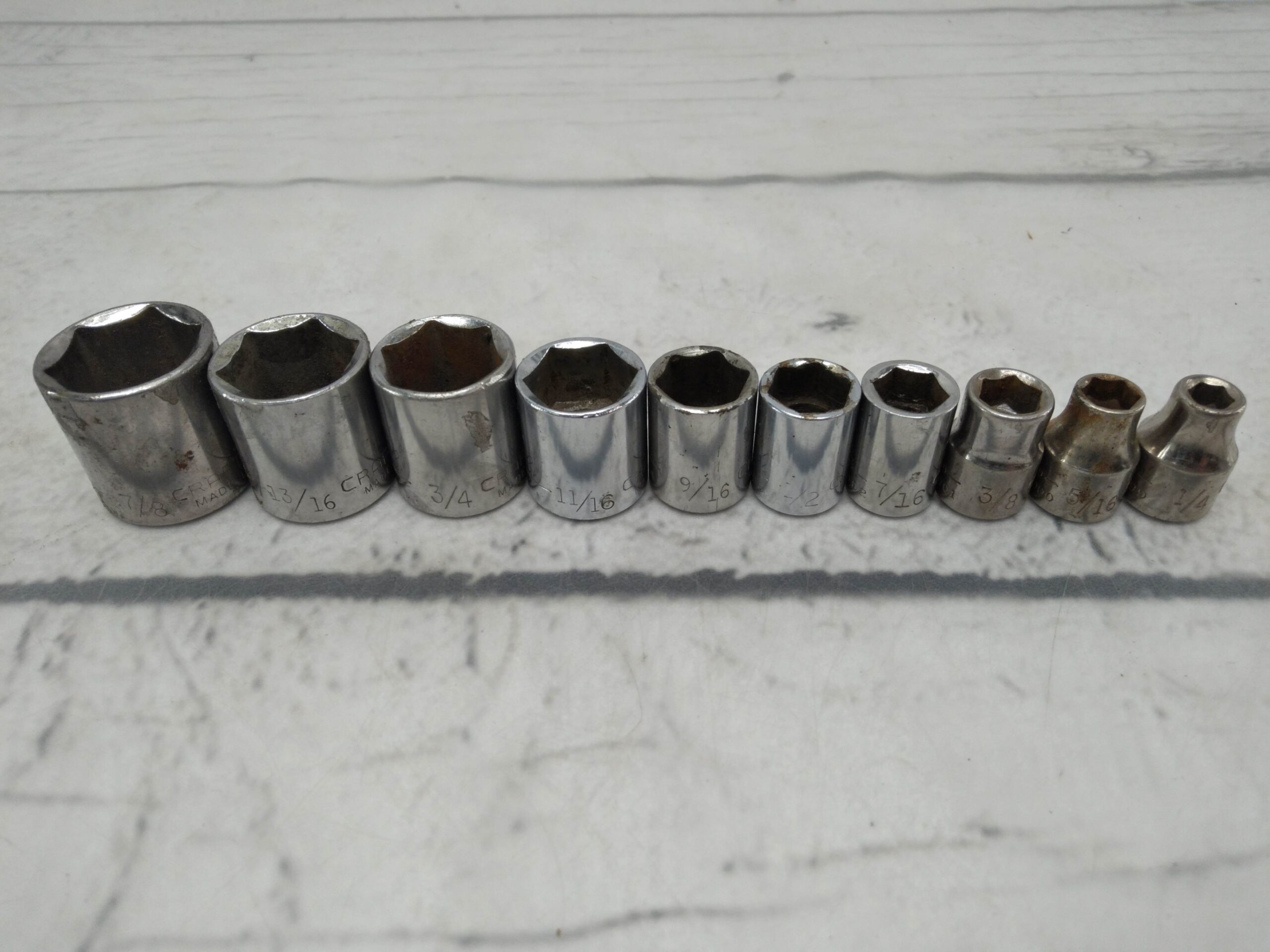 Craftsman USA Shallow 6pt 3/8″ Drive Socket Set