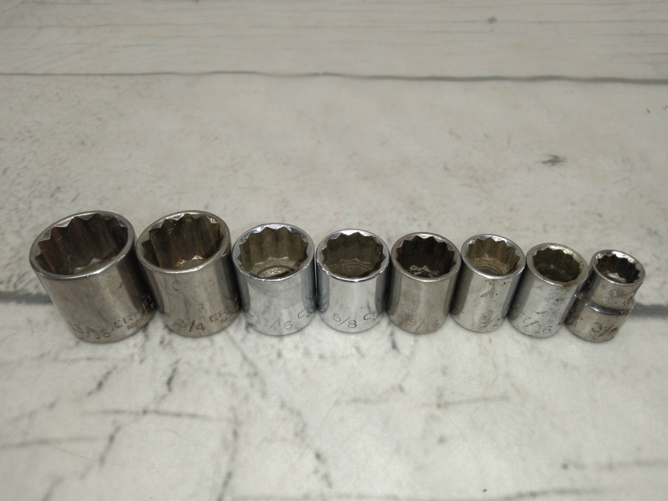 Craftsman USA SAE 12pt 3/8″ Drive Socket Set