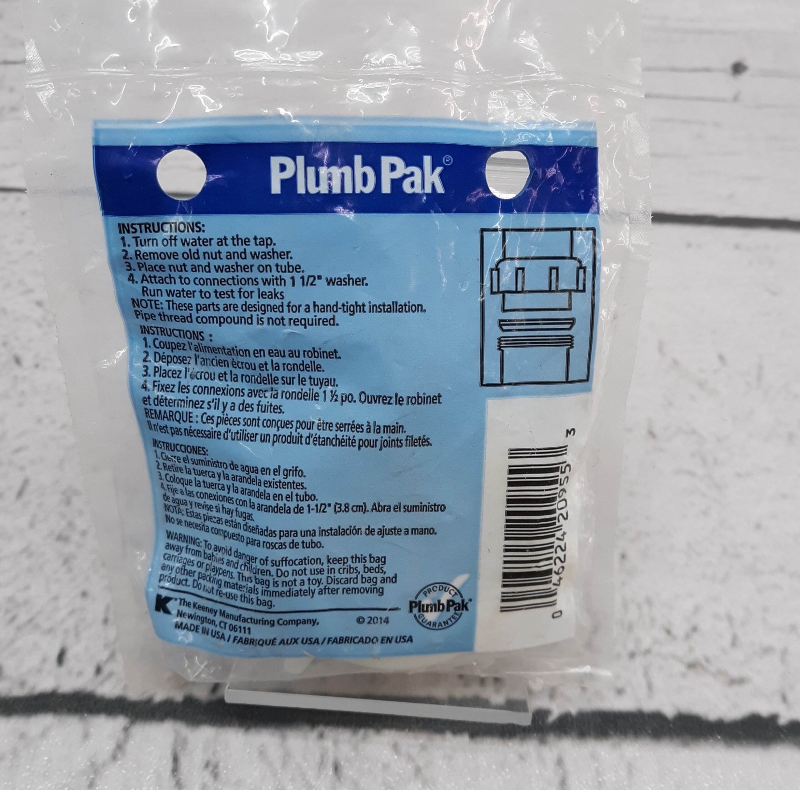 Keeney Plumb Pak PP20955 Slip Joint Nut Plumbing