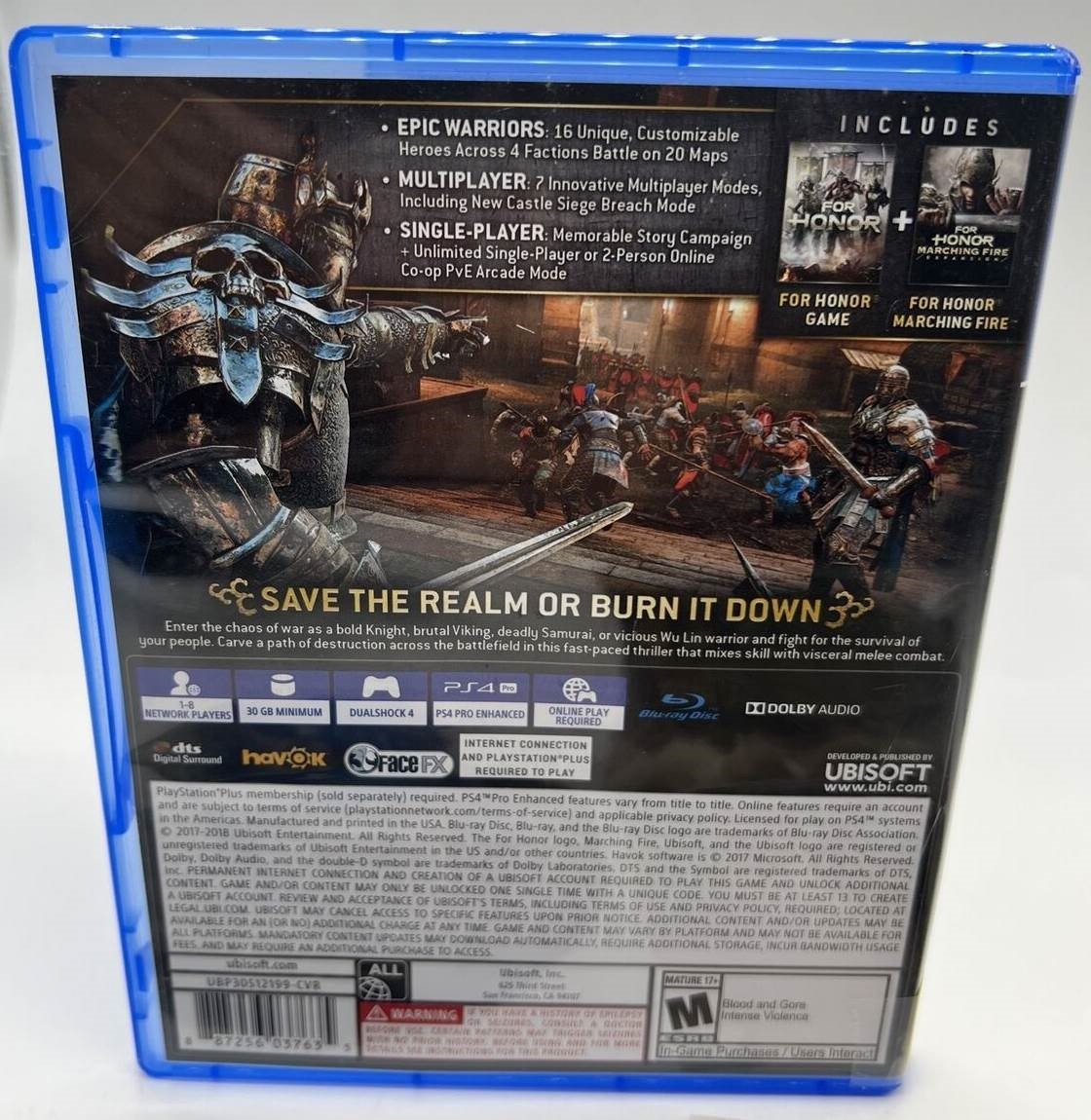 For Honor [Marching Fire Edition] *Good Codes* PS4 / Playstation 4 Game